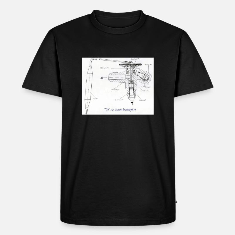 TEVi - Männer Premium Bio T-Shirt - Schwarz