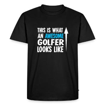 Golfeur - T-shirt Premium bio Homme - noir - Devant - Nico (187cm)