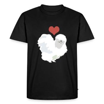 Silkie Poulet Poulet Poulet Poule Agriculteur - T-shirt Premium bio Homme - noir - Devant - Nico (187cm)