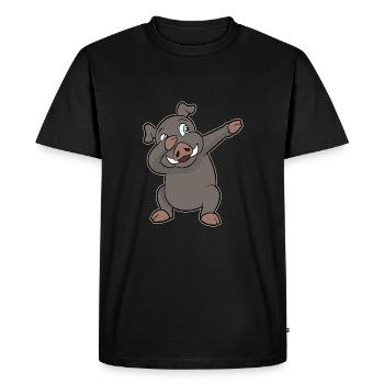 Phacochère animal de ferme - T-shirt Premium bio Homme - noir - Devant - Nico (187cm)