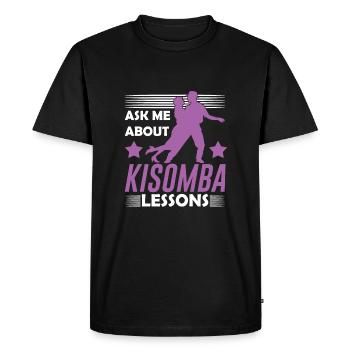 Ask me about Kizomba lessons - Men's Premium Organic T-Shirt - black - Front - Nico (187cm)
