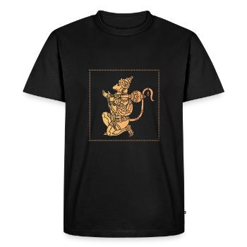 Hanuman Affe Ramayana - Männer Premium Bio T-Shirt - Schwarz - Vorne - Nico (187cm)