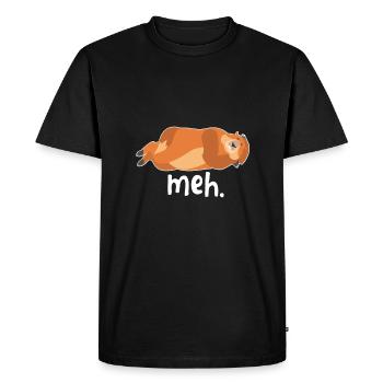 Meh. marmot - Men's Premium Organic T-Shirt - black - Front - Nico (187cm)