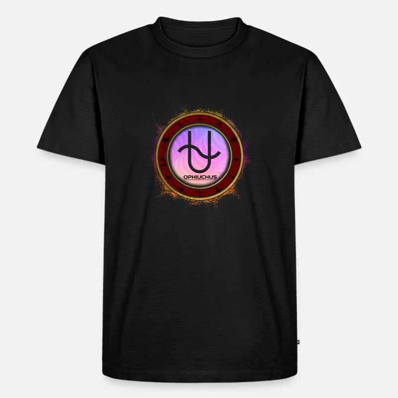 Sternzeichen Schlangenträger Ophiuchus - Männer Premium Bio T-Shirt - Schwarz