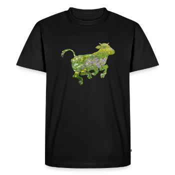 vache - T-shirt Premium bio Homme - noir - Devant - Nico (187cm)