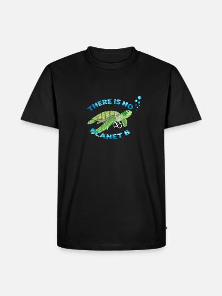 No planet B turtle - Men's Premium Organic T-Shirt - black