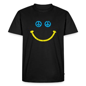 Paix Liberté - T-shirt Premium bio Homme - noir - Devant - Nico (187cm)