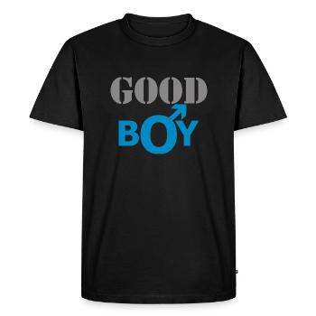 GOOD BOY - Men's Premium Organic T-Shirt - black - Front - Nico (187cm)