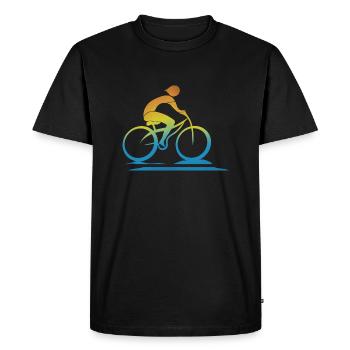 Cyclist - Men's Premium Organic T-Shirt - black - Front - Nico (187cm)
