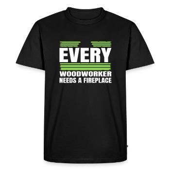 funshirt birthday present funny carpenter - Men's Premium Organic T-Shirt - black - Front - Nico (187cm)