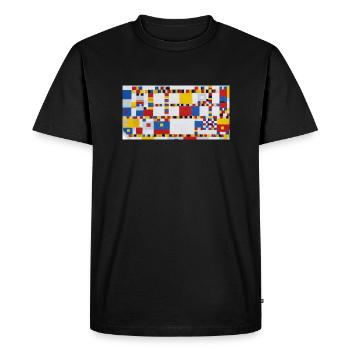 Mondriaan Victory Boogie Woogie - T-shirt Premium bio Homme - noir - Devant - Nico (187cm)