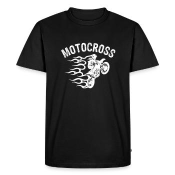Motocross Dirtbike Dirt Bike Cross Rider Braap - Men's Premium Organic T-Shirt - black - Front - Nico (187cm)