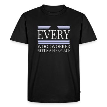 construction carpenter funshirt woodworking - Men's Premium Organic T-Shirt - black - Front - Nico (187cm)