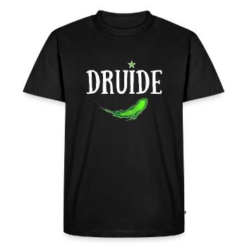 DRUIDE MAGIE VERTE - T-shirt Premium bio Homme - noir - Devant - Nico (187cm)