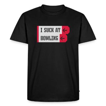 Je suis nul au bowling - T-shirt Premium bio Homme - noir - Devant - Nico (187cm)