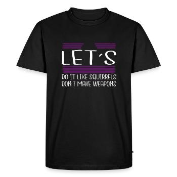 Peace Heart Peace Movement Fun Bday - T-shirt Premium bio Homme - noir - Devant - Nico (187cm)