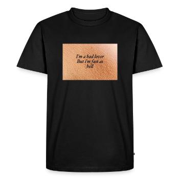 03DFE2D2 4E7E 4E8C 9B04 685491C9F258 goosebump - Men's Premium Organic T-Shirt - black - Front - Nico (187cm)