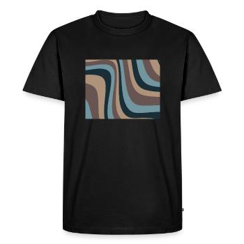 Vagues vintage - T-shirt Premium bio Homme - noir - Devant - Nico (187cm)