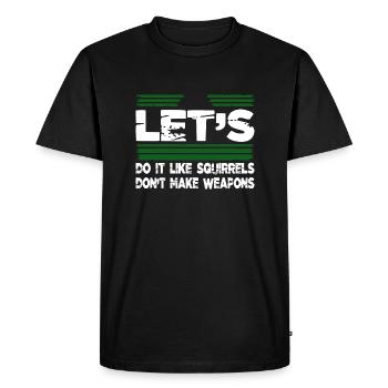 jokes disarmament global peace present hippy - Men's Premium Organic T-Shirt - black - Front - Nico (187cm)