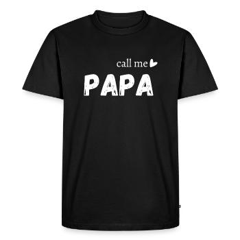 Call me dad - Men's Premium Organic T-Shirt - black - Front - Nico (187cm)