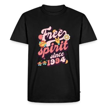 1994 anniversaire vintage né en 1994 - T-shirt Premium bio Homme - noir - Devant - Nico (187cm)