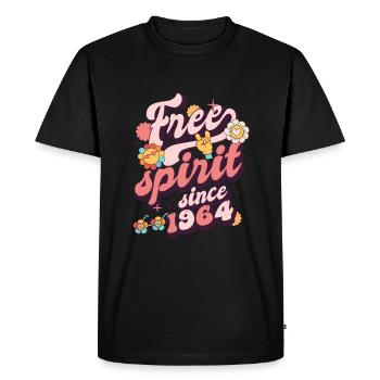1964 Vintage Birthday Born in 1964 - Men's Premium Organic T-Shirt - black - Front - Nico (187cm)
