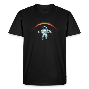 Eclipse totale de Soleil 2024 - 4.08.24 Amérique - T-shirt Premium bio Homme - noir - Devant - Nico (187cm)