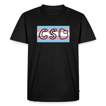 Drapeau de la fierté trans CSD - T-shirt Premium bio Homme - noir - Devant - Nico (187cm)