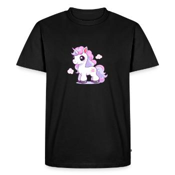 Pretty little unicorn - Men's Premium Organic T-Shirt - black - Front - Nico (187cm)