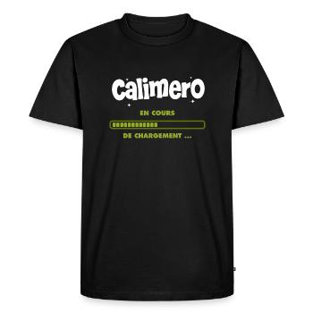 Calimero en cours de chargement - T-shirt Premium bio Homme - noir - Devant - Nico (187cm)