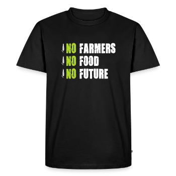 Pas d’agriculteurs, pas de nourriture, pas d’avenir Tracteur Demo Farmer - T-shirt Premium bio Homme - noir - Devant - Nico (187cm)