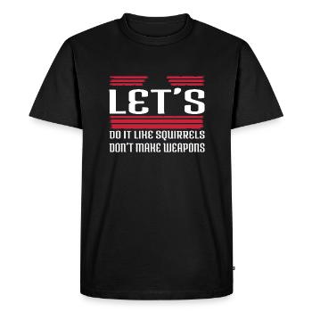 cadeau de fête coeur drôle signe de paix amusant amour - T-shirt Premium bio Homme - noir - Devant - Nico (187cm)