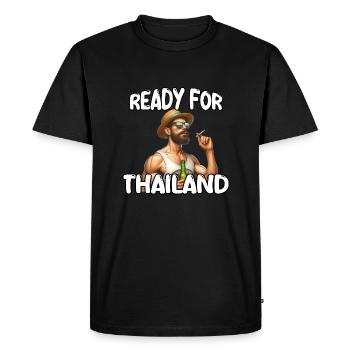 Prêt pour les vacances en Thaïlande 2024 - T-shirt Premium bio Homme - noir - Devant - Nico (187cm)