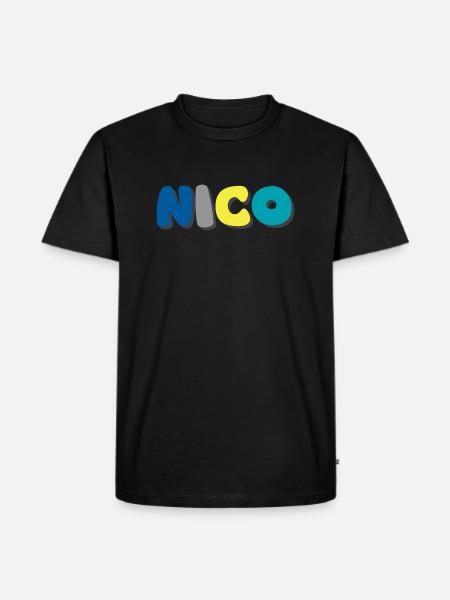 Nom - Nico - T-shirt Premium bio Homme - noir