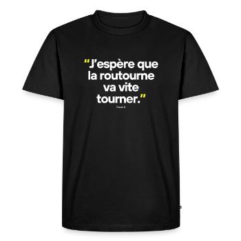 Citation célèbre footballeur - T-shirt Premium bio Homme - noir - Devant - Nico (187cm)