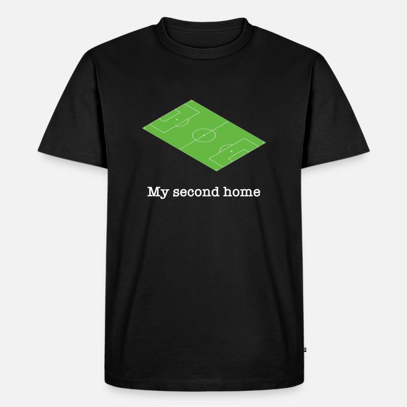 Fodbold Square Grøn Sjovt ordsprog - Herre Premium økologisk T-shirt - sort