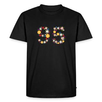 Fleurs 95 - T-shirt Premium bio Homme - noir - Devant - Nico (187cm)