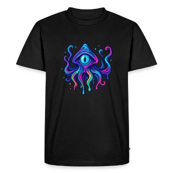 One-eyed octopus - Men's Premium Organic T-Shirt - black - Front - Nico (187cm)