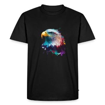 Aigle éclaboussant - T-shirt Premium bio Homme - noir - Devant - Nico (187cm)