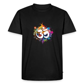 Om Splash - T-shirt Premium bio Homme - noir - Devant - Nico (187cm)