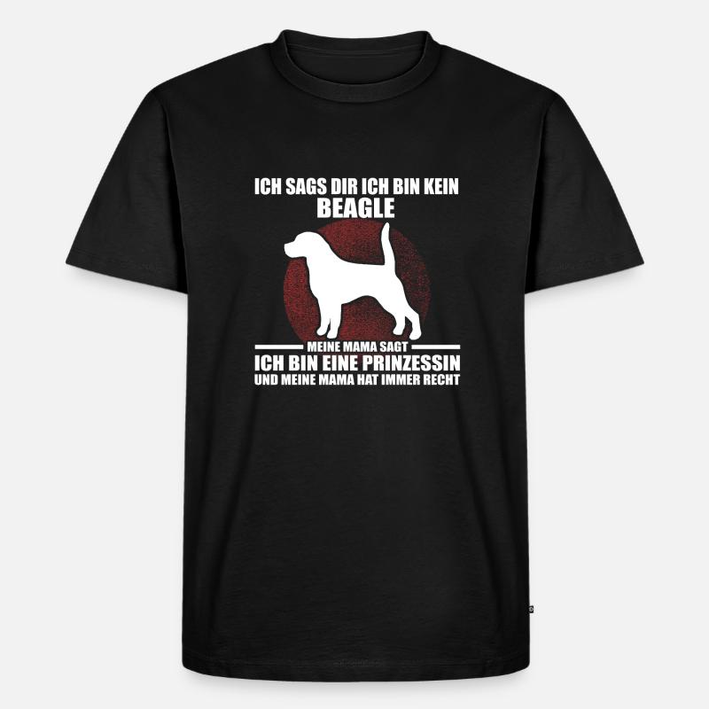 BEAGLE - Männer Premium Bio T-Shirt - Schwarz