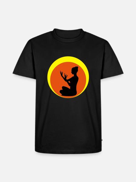Joga - Männer Premium Bio T-Shirt - Schwarz
