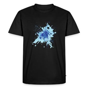 Blue drop T Shirt | Orignell - Men's Premium Organic T-Shirt - black - Front - Nico (187cm)