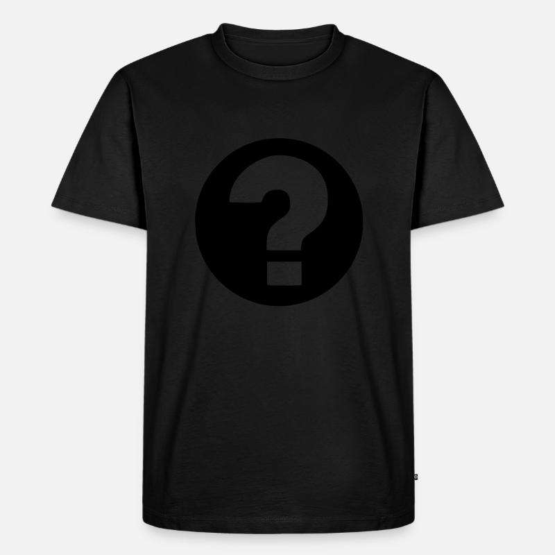 fragezeichen - Männer Premium Bio T-Shirt - Schwarz