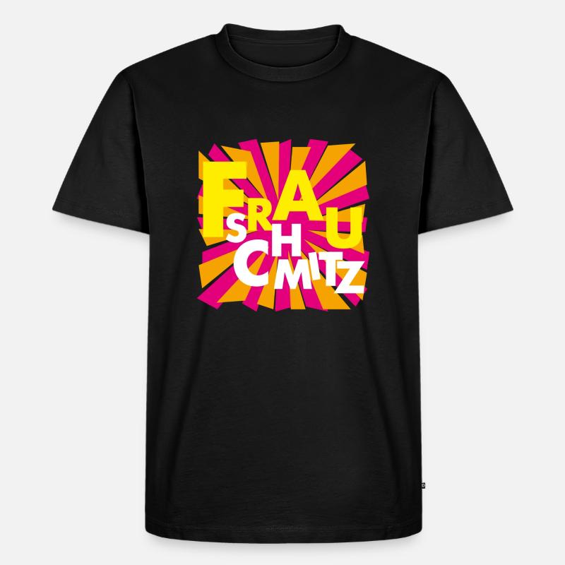 Frau Schmitz - Männer Premium Bio T-Shirt - Schwarz