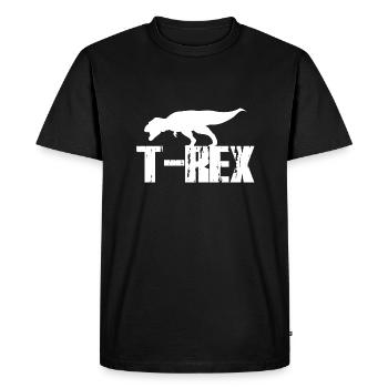 T Rex - T-shirt Premium bio Homme - noir - Devant - Nico (187cm)