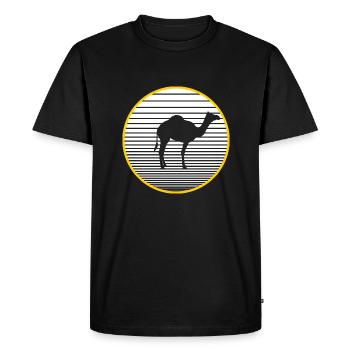 chameau - T-shirt Premium bio Homme - noir - Devant - Nico (187cm)