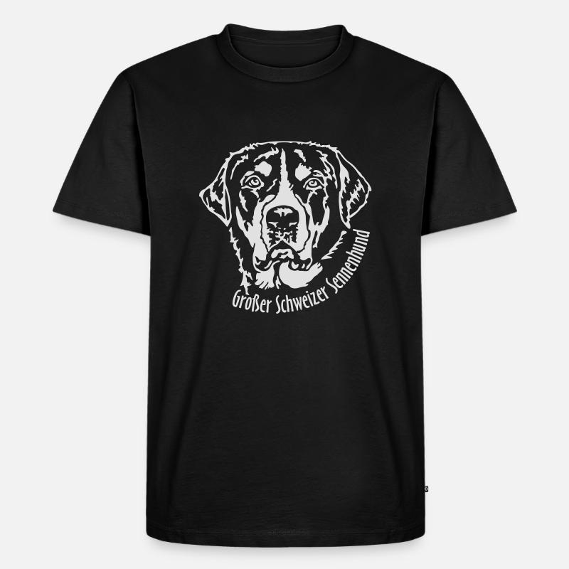 492 Großer Schweizer Sennenhund - Männer Premium Bio T-Shirt - Schwarz