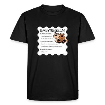 bébé réglementer - T-shirt Premium bio Homme - noir - Devant - Nico (187cm)