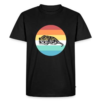 tigre - T-shirt Premium bio Homme - noir - Devant - Nico (187cm)